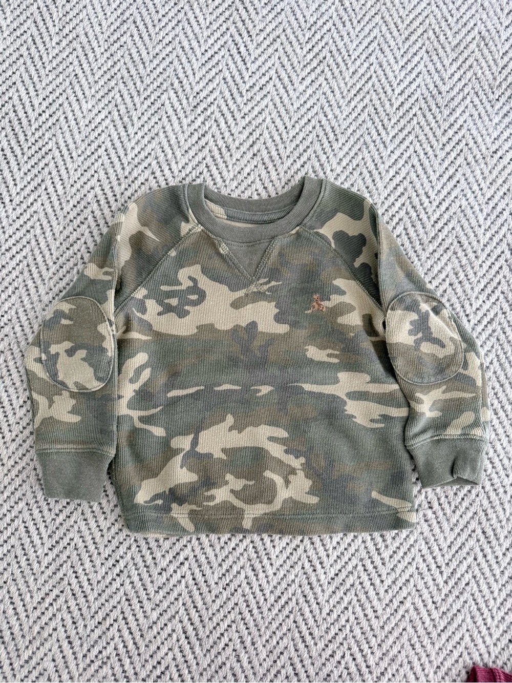 GAP Green Camo Kids Sweatshirt with Elbow Patches